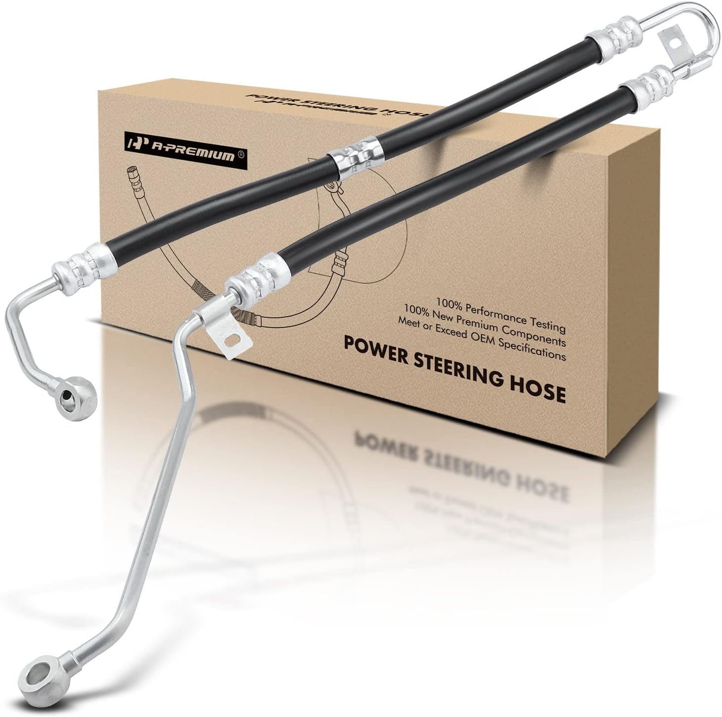 A-Premium Power Steering Pressure Hose Line Assembly Compatible with BMW E53 Series X5 2000 2001 2002, Reservoir to Pump