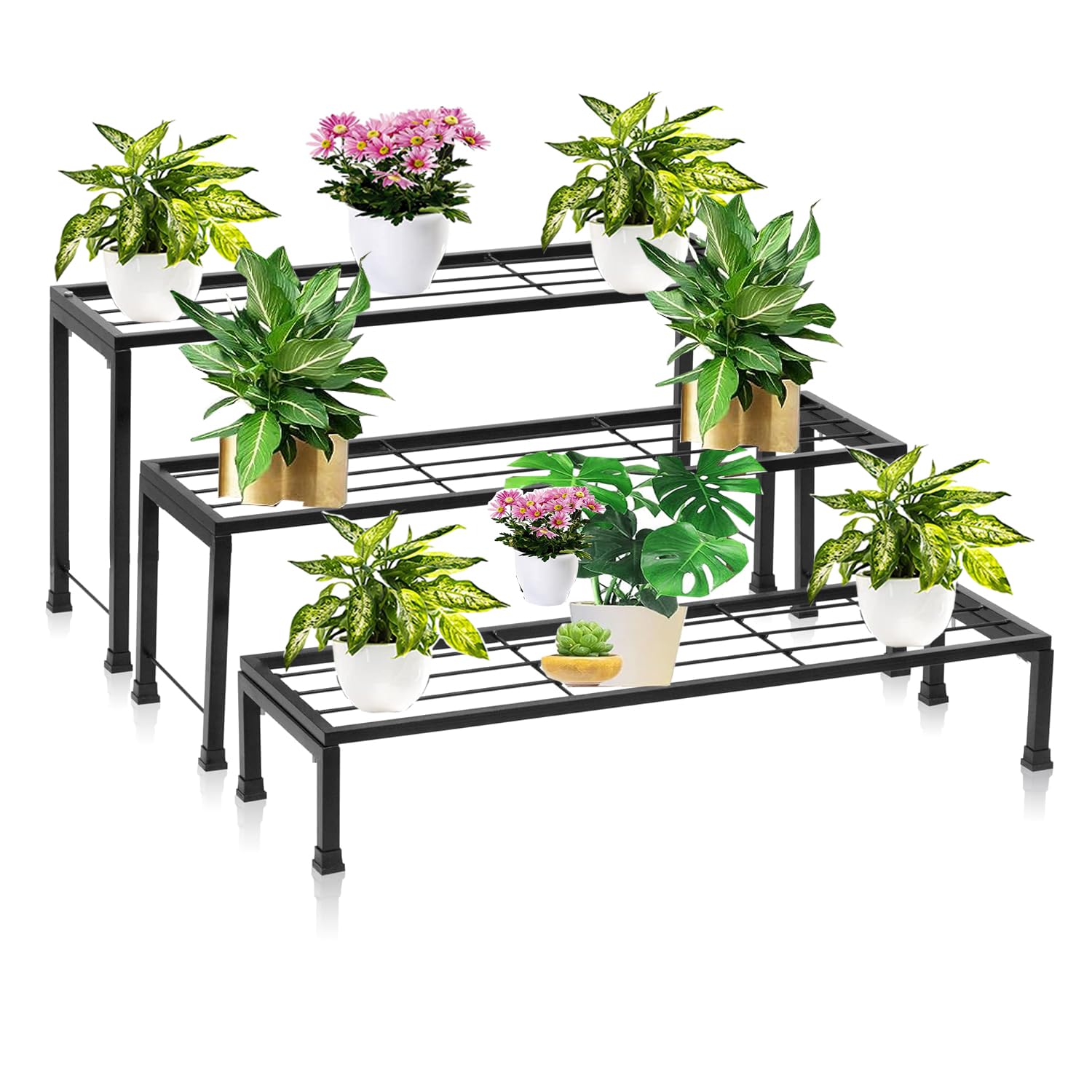 See full amazon price history chart for IRON LANDS Elegance 3 Step Pot Stand Premium 65 cm Heavy Duty Multiple Flower Pot Holder Shelf Indoor Outdoor Planter Display Shelving Unit for Patio Garden Balcony Home Decor (Black) IRON LANDS Elegance 3 Step Pot Stand Premium 65 cm Heavy Duty Multiple Flower Pot Holder Shelf Indoor Outdoor Planter Display Shelving Unit for Patio Garden Balcony Home Decor (Black) (B0DC6ZFR98) Amazon Price History, Amazon Price Tracker