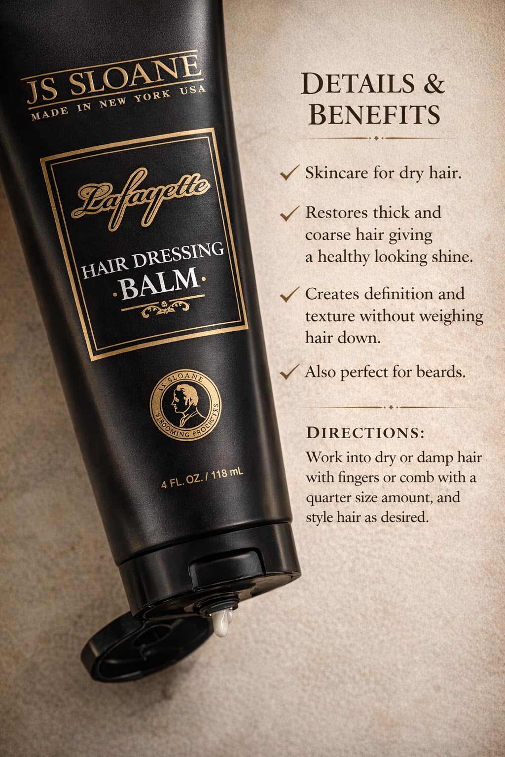 Amazon.com : JS Sloane Hair Dressing Balm for Men – Lightweight