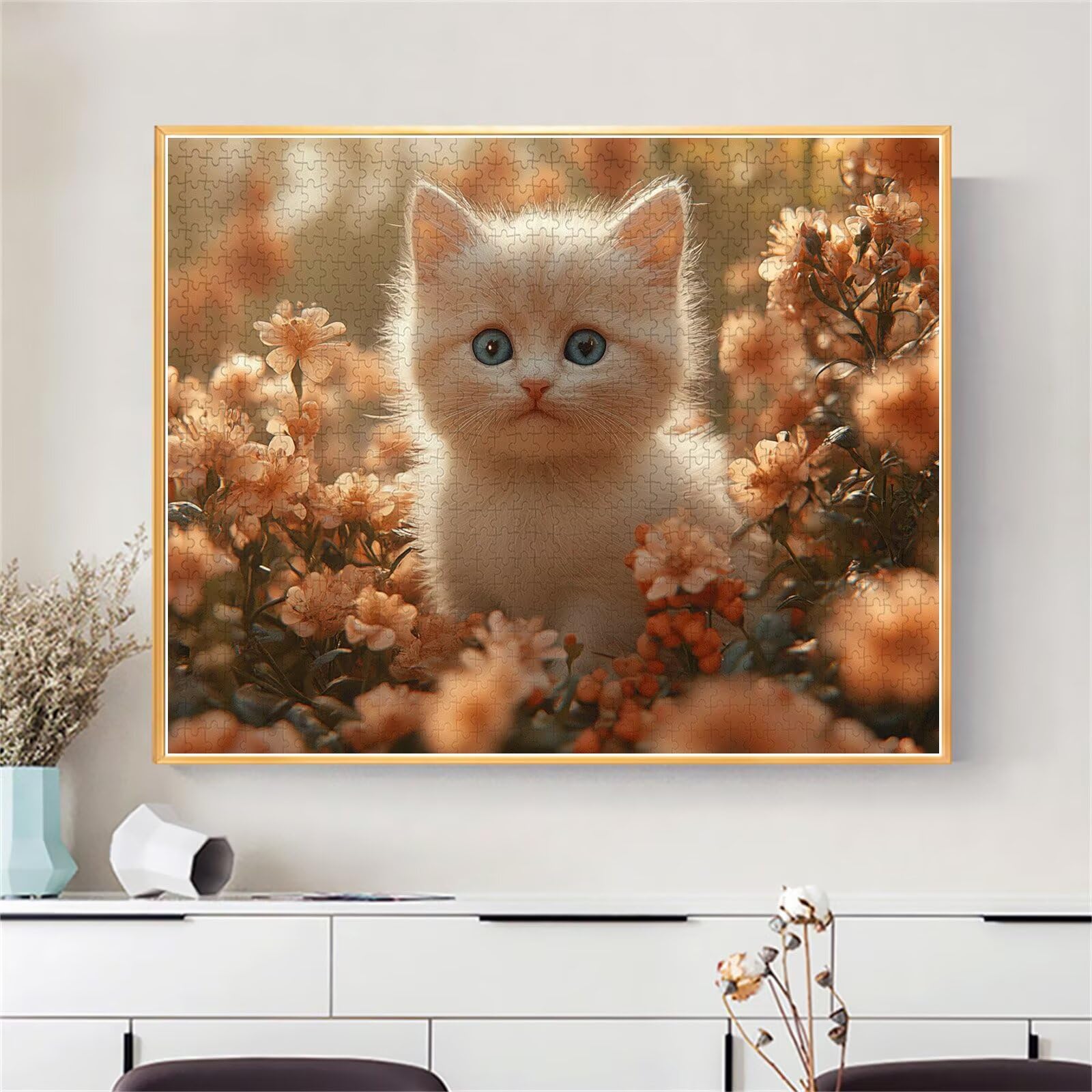 Puzzle Erwachsene 2000 Teile Katze Blume Educa Jigsaw für Kinder ab 8 Jahren Mädchen Jungen, Erwachsene Impossible Klassische Puzzles Schwer, Anspruchsvoll Spielspaß, Als Geschenke 70x99cm t-692