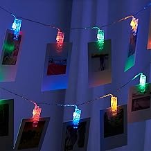 أضواء مشابك الصور - سلسلة أضواء LED ساحرة بطول 3 أمتار مع 16 مشبكًا، مثالية لتزيين حائط غرفة النوم، وعرض الذكريات، وإنشاء توهج أصفر دافئ لأجواء مريحة وجذابة. (متعدد الالوان)