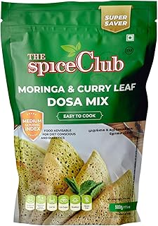 The Spice Club Moringa & Curry Leaf Dosa Mix 500g – Traditional South Indian Breakfast Mix, Easy to Cook
