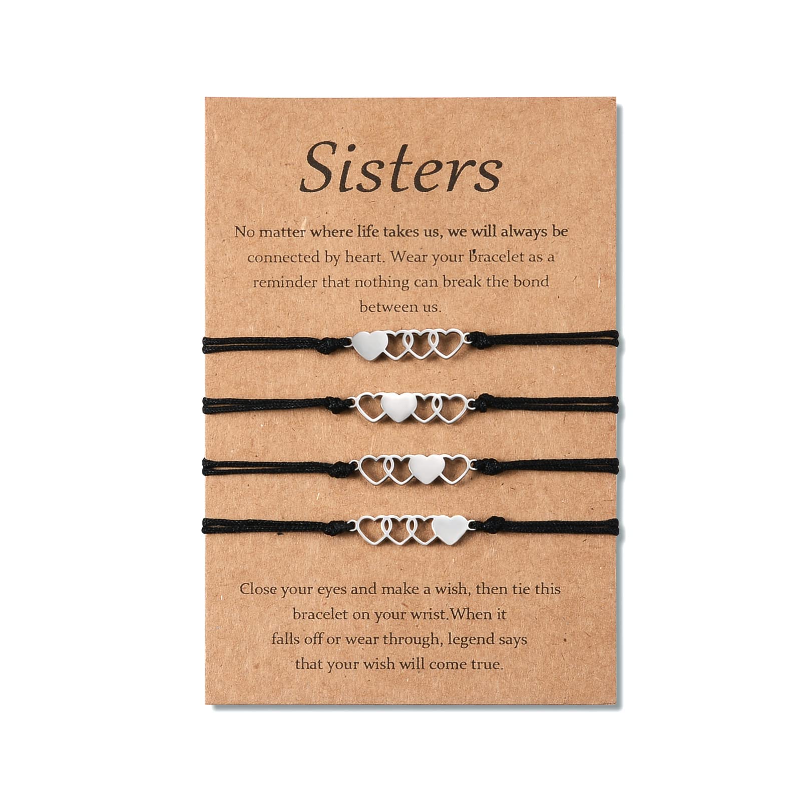 See full amazon price history chart for VGWON Sisters Bracelets for 4, Best Friends Matching Heart Distance Bracelets, Friendship Bff Birthday Gifts for Women Girls Bestie Daughters, 10.2 inches, Stainless Steel Nylon, no gemstone VGWON Sisters Bracelets for 4, Best Friends Matching Heart Distance Bracelets, Friendship Bff Birthday Gifts for Women Girls Bestie Daughters, 10.2 inches, Stainless Steel Nylon, no gemstone (B09YD7WWZG) Amazon Price History, Amazon Price Tracker