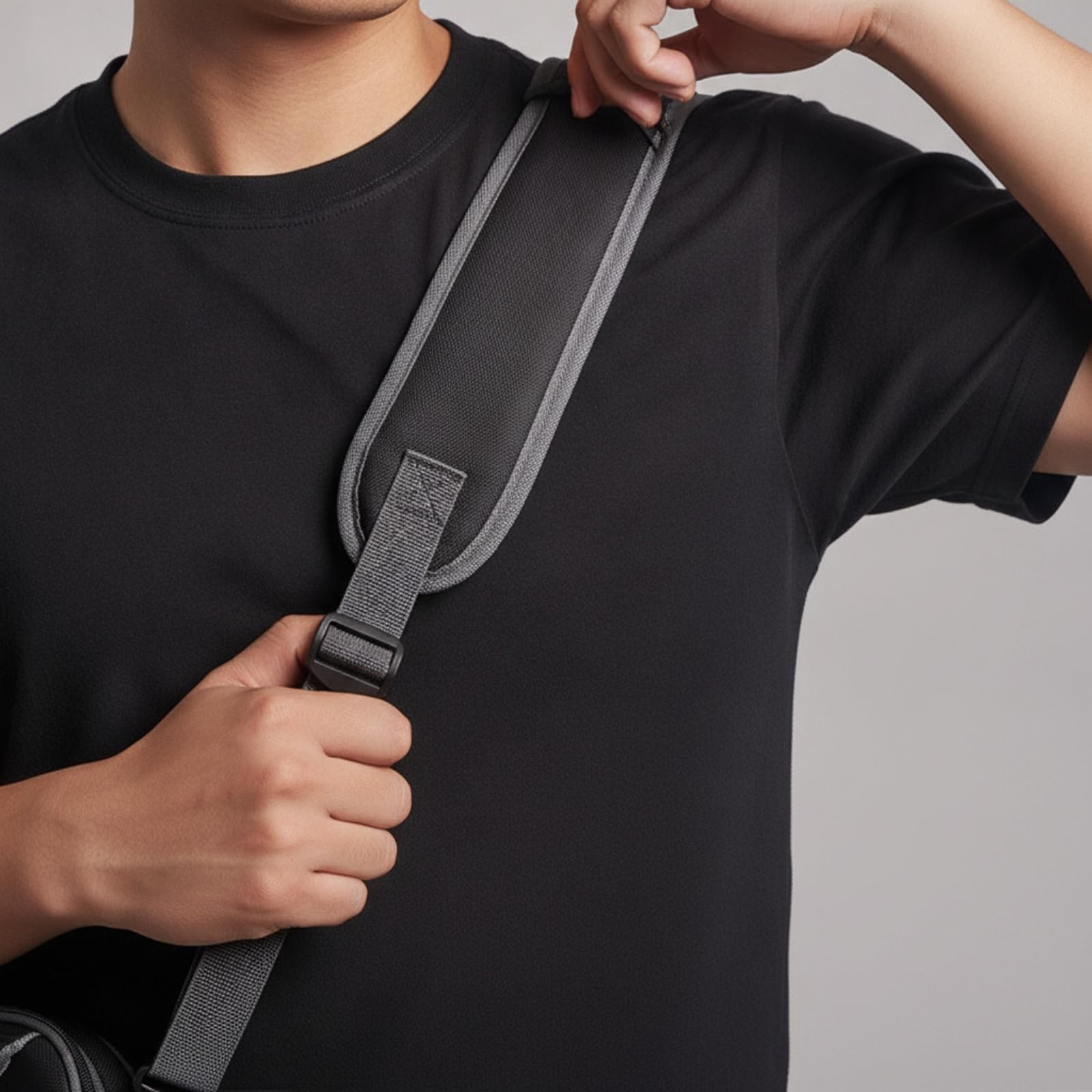 Borsa per Chitarra con Maniglia Laterale, Nero, Nero, Compatibile 40/41 Pollici