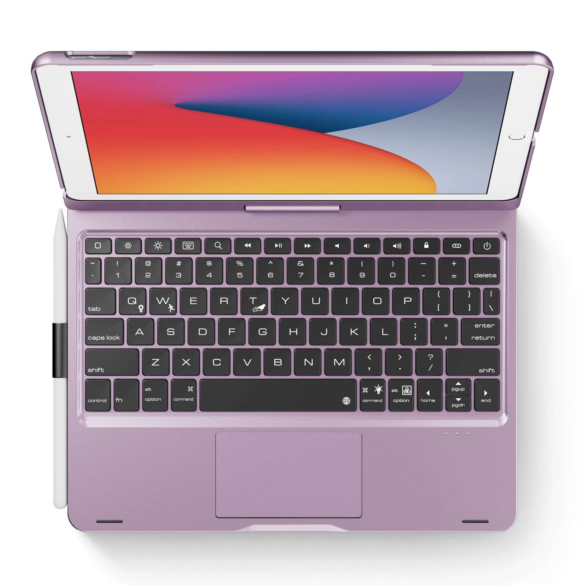 edaiser Swivel Keyboard Case iPad 10.2" (9th 8th 7th), Air 3rd Gen Purple