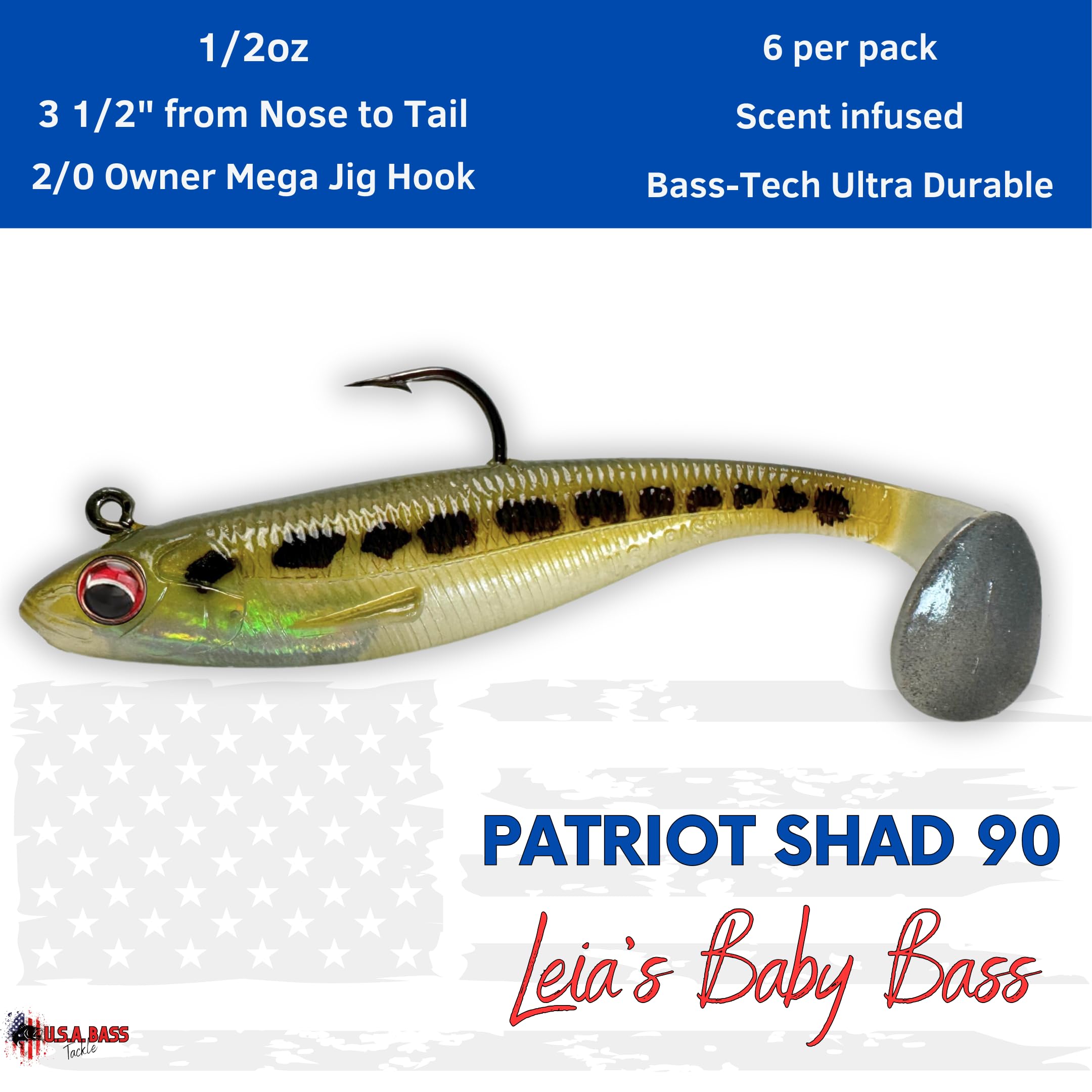 USA Bass Tackle Patriot Shad