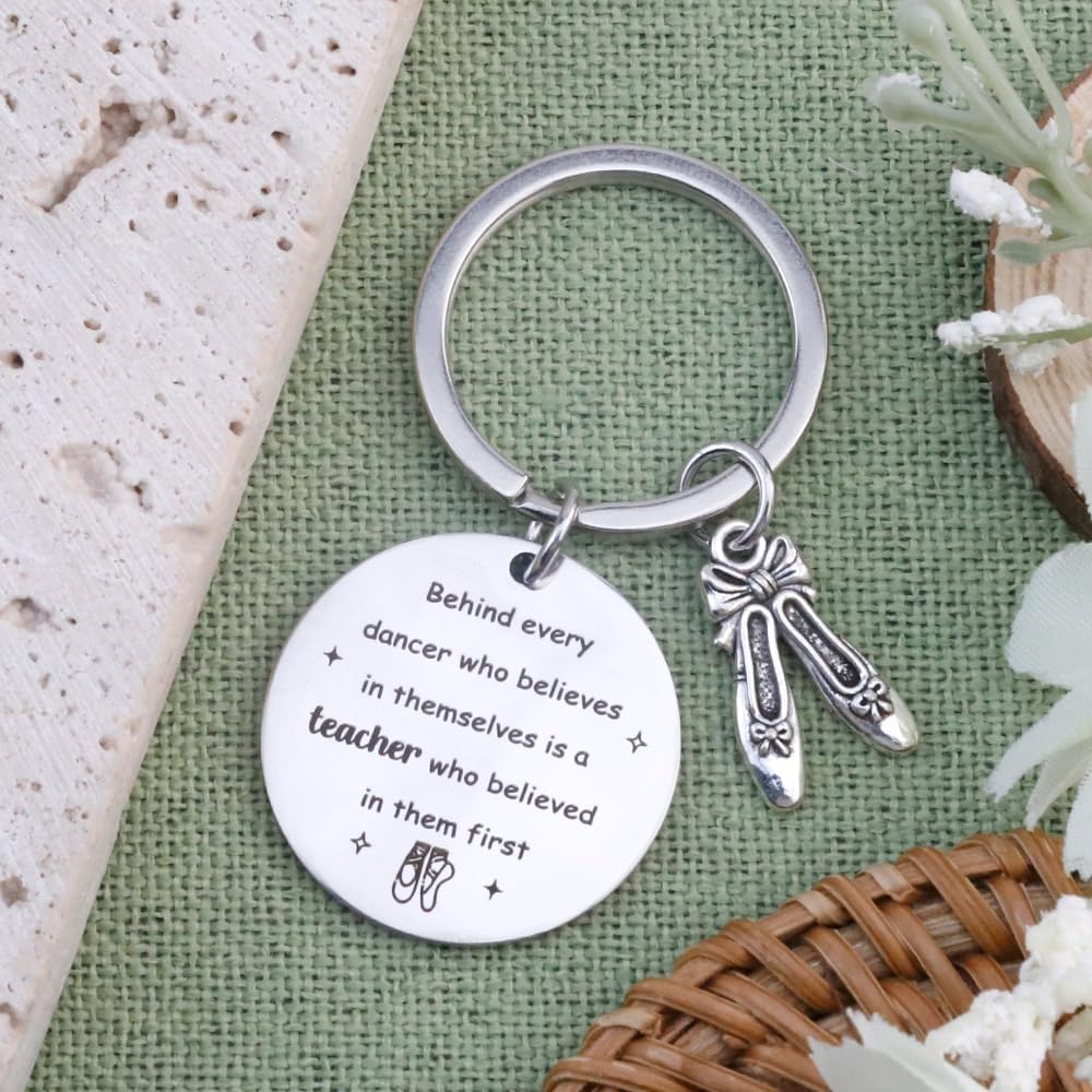 Thank You Dance Teacher Gifts from Student,Cute Birthday Appreciation Gifts Ideas for Ballet Dance Instructor Teachers Women Female Teachers Day Christmas Valentine Present Keychain from Student - Image 5