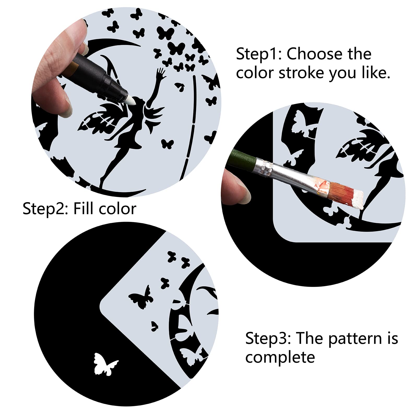 GORGECRAFT Grands Pochoirs Hibou 12x12 Pouce Modèle De Pochoir