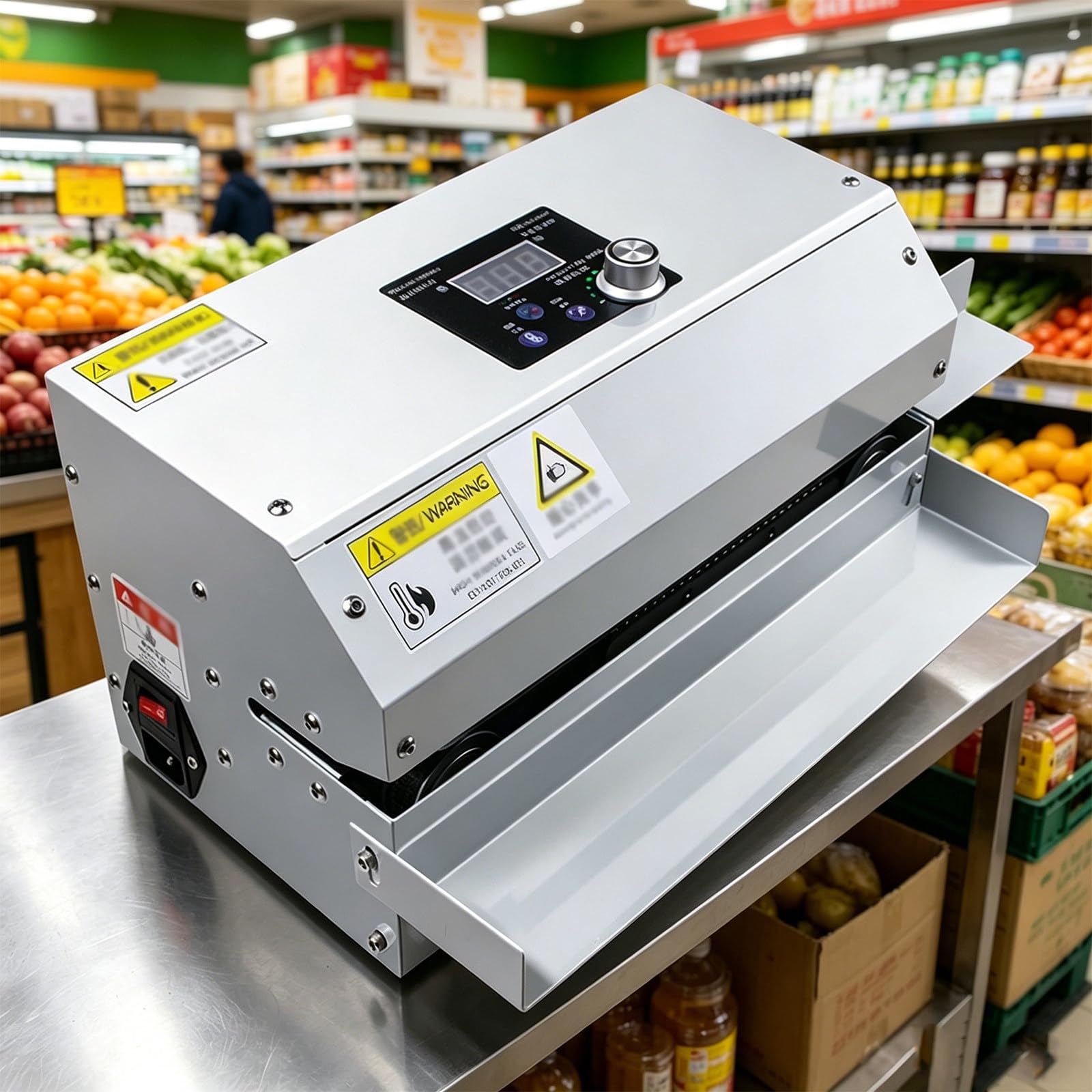YXYLJOZ Commercial Sealing Machine, Continuous Heat Sealer & Bag Sealer, Wear-Resistant Structure for Shops, Workshops and Daily Plastic Bag Sealing