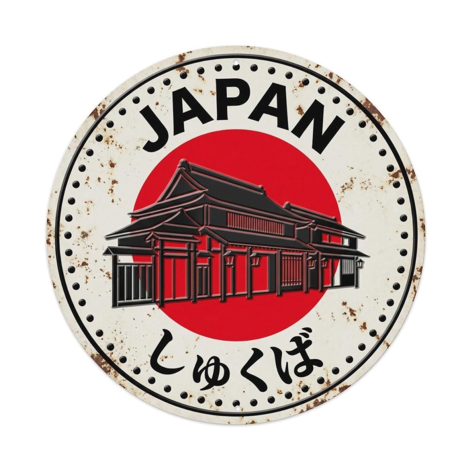 Post Station Japan Travel Rest House Rustic Metal Tin Sign