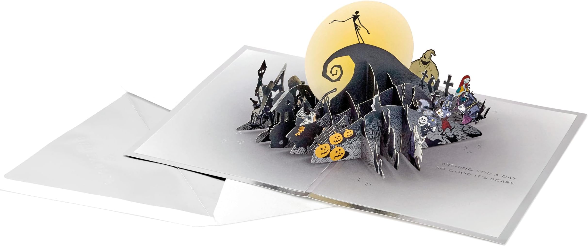 Hallmark Signature Nightmare Before Christmas Card (Happy Nightmares) | Nightmare Before Christmas Pop-up 3D Design, Coordinating Envelope, High Quality Paper, 5 X 7.2 in