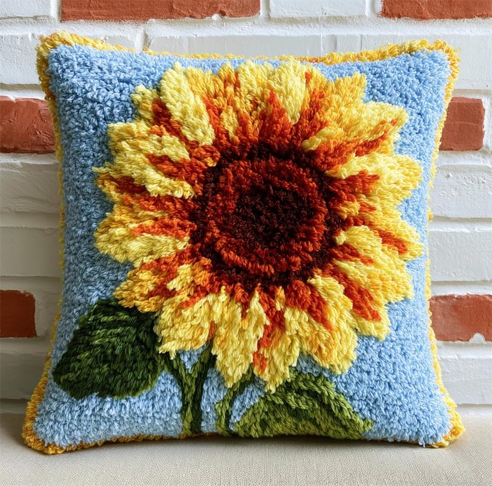 Kitphoenix Sunflower Latch Hook Kits For Adults,
