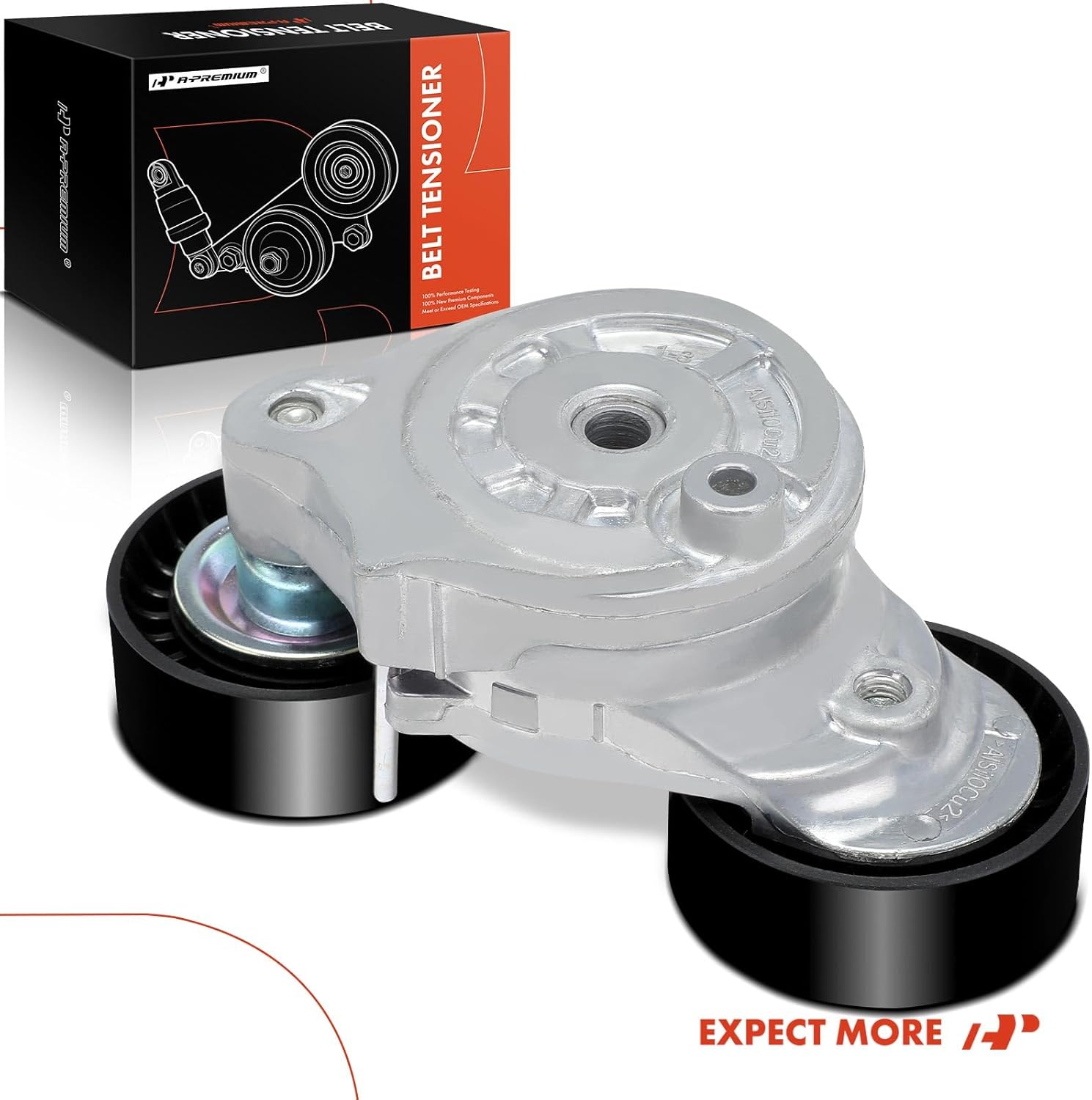 A-Premium Belt Tensioner Assembly with Pulley Compatible with Land Rover Range Rover Velar Evoque 2018-2023, Discovery 2021-2023, Discovery Sport, Defender 90 110 & Jaguar F-Pace, F-Type, E-Pace