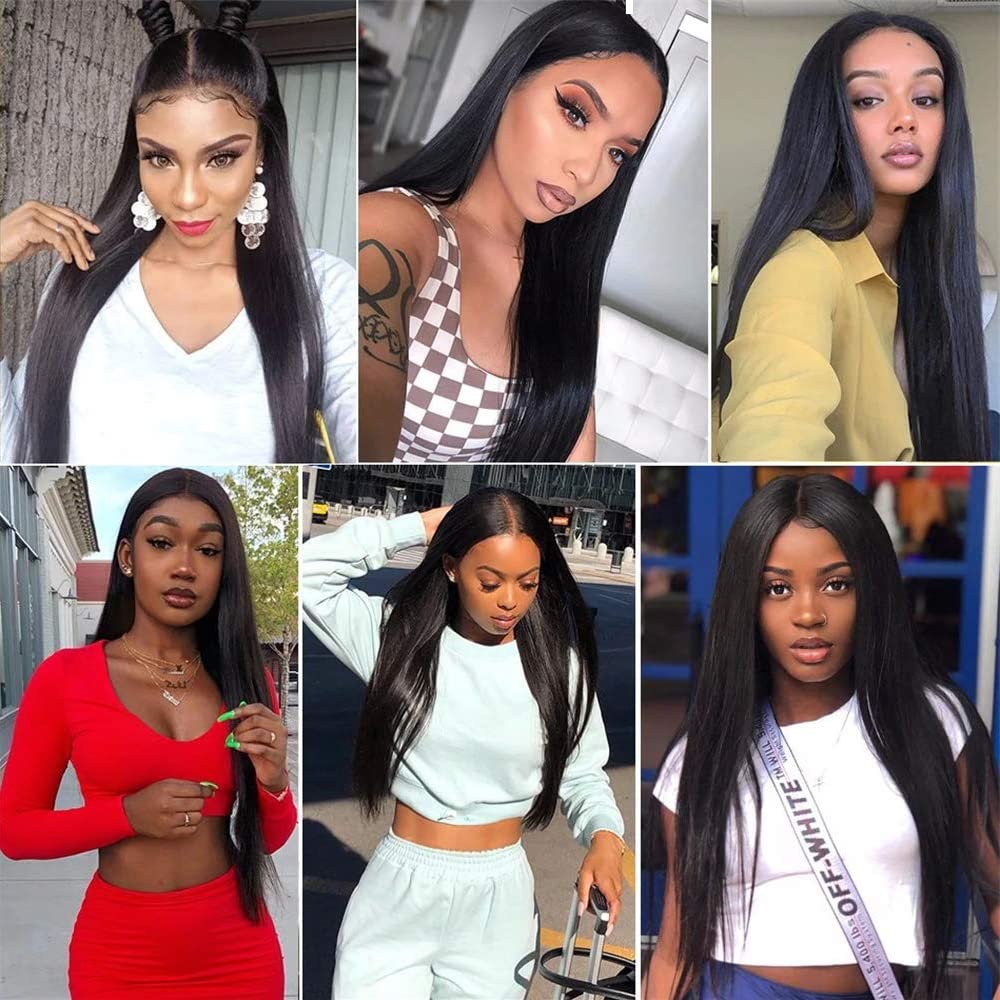 30 32 34 Inch Straight Bundles Human Hair Black Human Hair Bundles Straight Black Bundle Unprocessed Virgin Bundle 150g