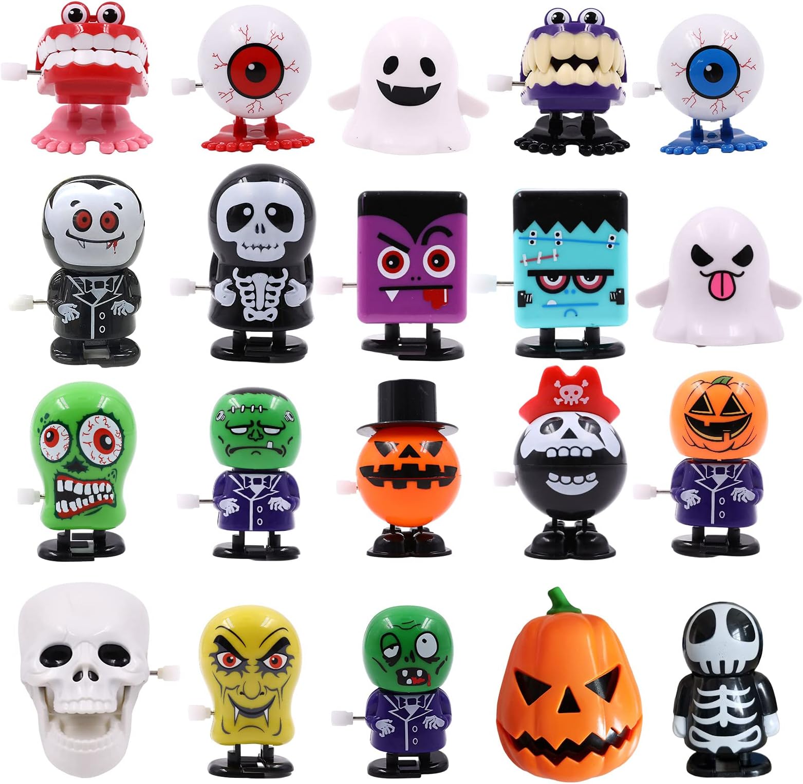 20 Pack Wind Up Toys Assortment for Kids, Wind Up Toy Bulk for Halloween Party Favors Goody Bag Filler Stuffers