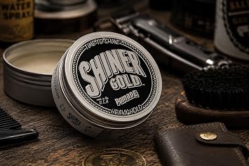 Shiner Gold Pomade | Strong Hold | High Shine | Water-based | Coconut Scent, 4oz