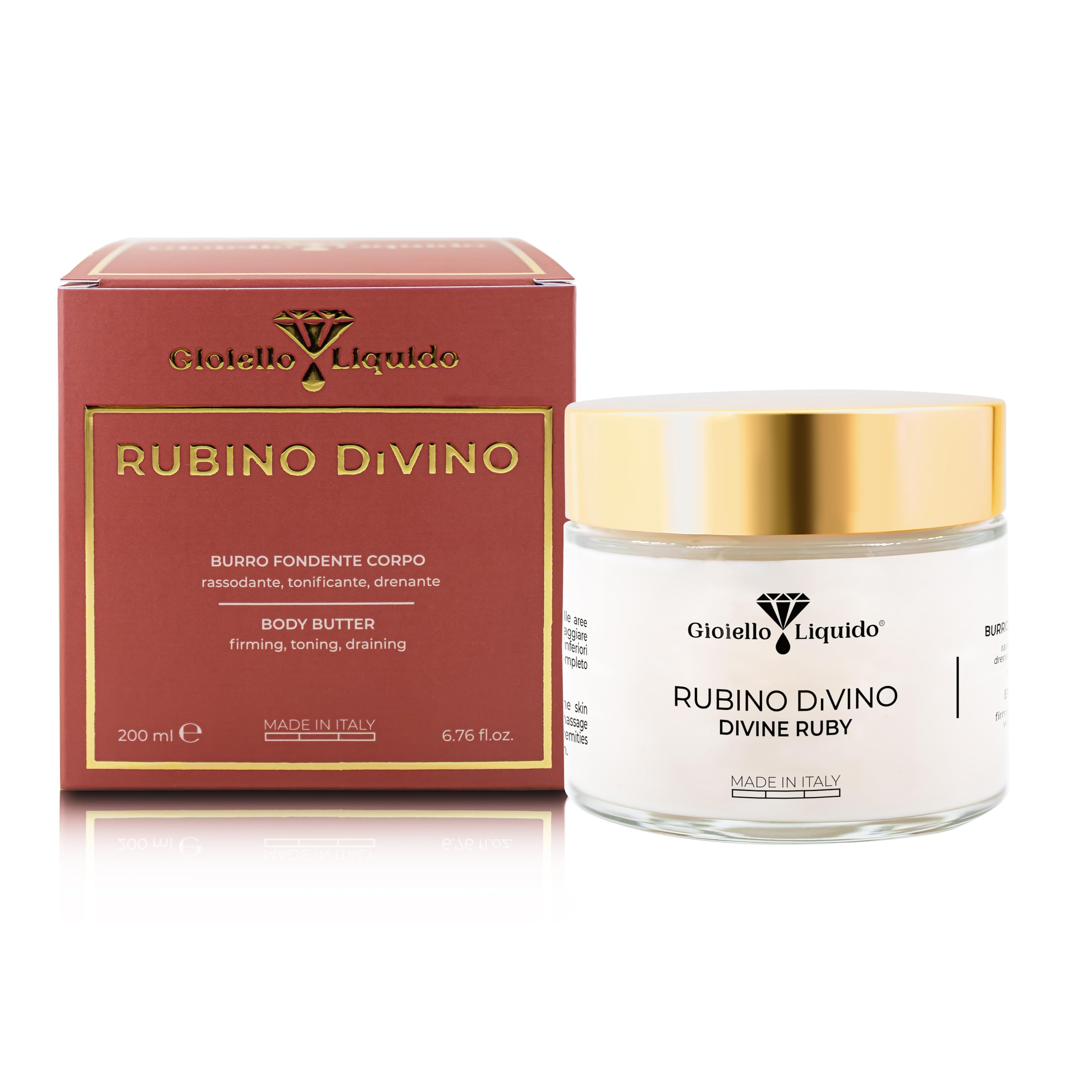 Manteca Corporal Oscura Antiedad con Polvo de Rubí, Aceite de Jojoba 100% Puro, Aceite de Germen de Trigo, Acido Hialuronico, Colágeno, Aceite de Argán, Manteca de Karité 200 ML