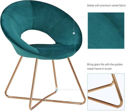 Miniatura 10 de DUHOME Sillas modernas de terciopelo con acento de comedor, sofá individual, cómoda silla tapizada, muebles de sala de estar, sillas de descanso de