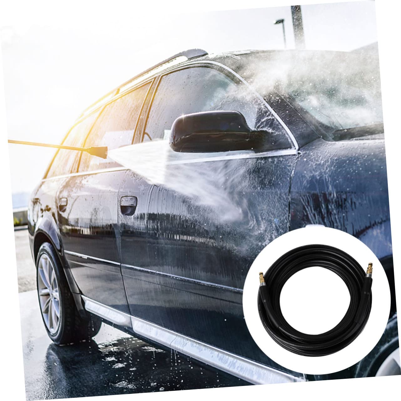 Manguera De Goma Lavadora Hidrolavadora Calentador De Agua De Coche Flexible Resistente