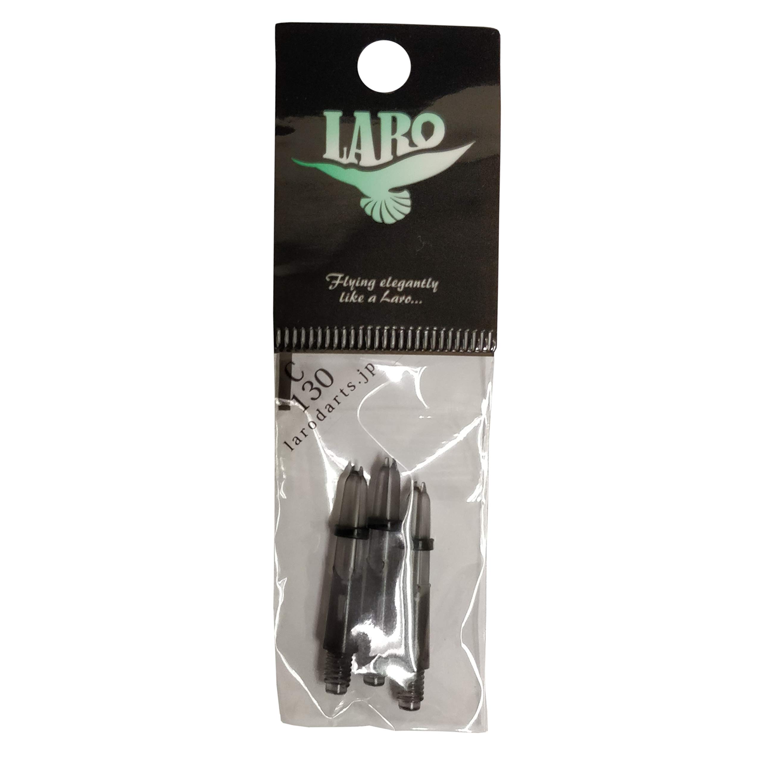 Lstyle Dart Shafts: Plastic Nylon Shaft - for Soft Tip and Steel Tip Darts - Claer Black 130 (Extra Short)