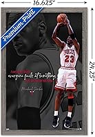 Vista 3 de Trends International Michael Jordan - Póster de pared con texto en inglés «Can't Accept Not Trying», 14.725 x 22.375 pulgadas, versión enmarcada