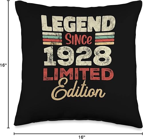 Vista 5 de Retro Since 1928 Limited Edition Born in 1928 95 años desde 1928 edición limitada, 18 x 18 pulgadas, multicolor