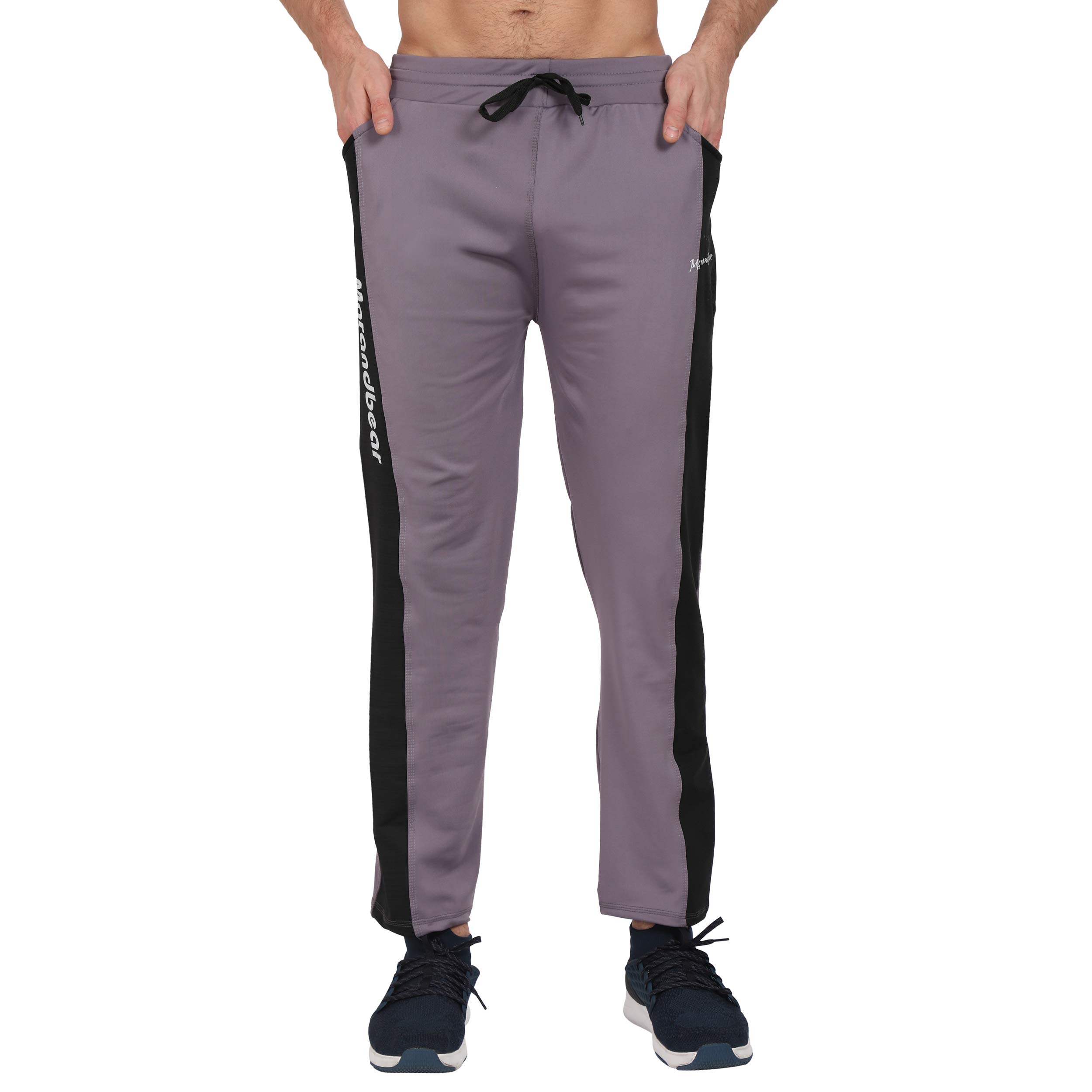 MGrandbear 4 Way Lycra/Fully Stretchable Gym/Track/Pyjama/Track Pants, Joggers, Sports Pajama Men's & Boys (30, Grey)