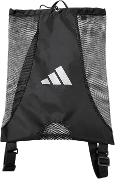 adidas Mesh Backpack - 30L Black Drawstring Bag, Adjustable Strap, Stylish and Spacious, Suitable for Boxing, Karate, Judo, Taekwondo, Kickboxing, and More