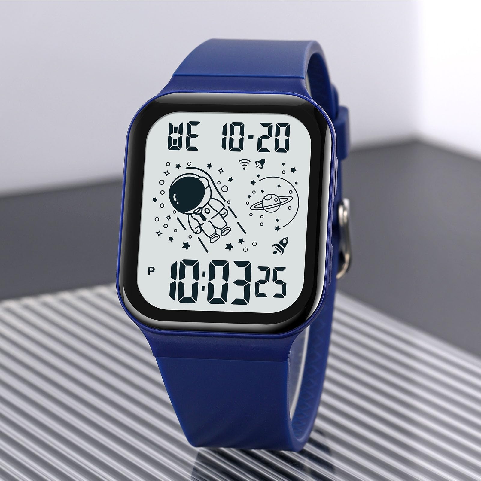 Orologio digitale per bambini con cronografo sveglia retroilluminazione calendario per regalo ragazzo ragazza sport digitale LED luce allarme striscia di silicone