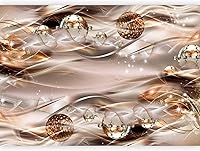 Vista 28 de artgeist Mural de pared abstracto marrón de 116 x 83 pulgadas, papel tapiz autoadhesivo para despegar y pegar, autoadhesivo, extraíble, gran