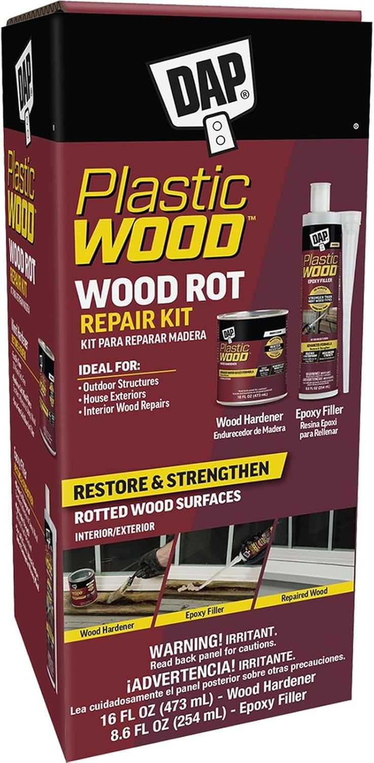 FixtureDisplays 21005 Plastic Wood Wood Rot Repair Kit (Contains: 16oz Wood Hardener & 8.6oz Epoxy Filler) LANC-448037-NF - Pack of 1