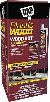 FixtureDisplays 21005 Plastic Wood Wood Rot Repair Kit (Contains: 16oz Wood Hardener & 8.6oz Epoxy Filler) LANC-448037-NF - Pack of 1