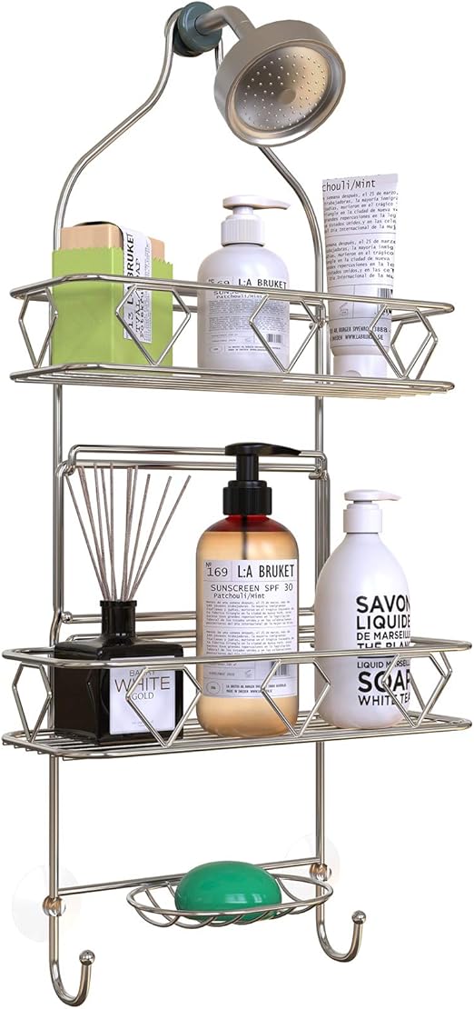 GeekDigg 3 Tier Hanging Shower Caddy, Shower Caddy Basket over Shower Head with