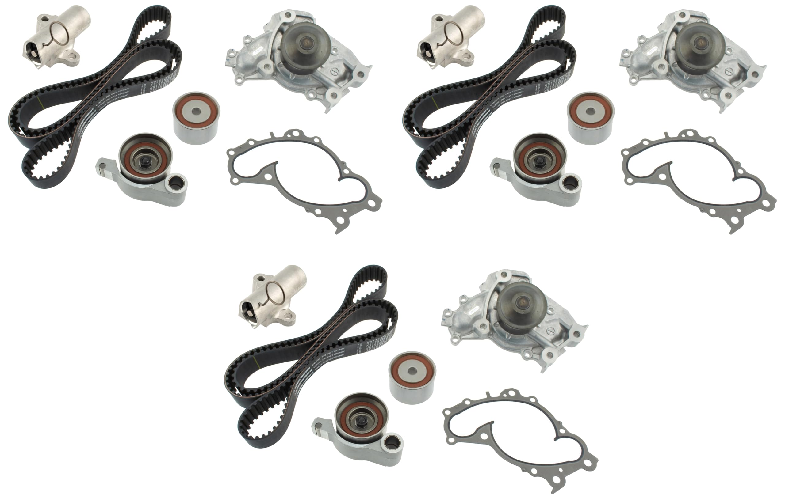 AISIN GENUINE TKT-026 Engine Timing Belt Kit with Water Pump - Compatible with Select Lexus ES300, ES330, RX330, RX400h Toyota Camry, Highlander, Sienna, Solara(Pack of 3)
