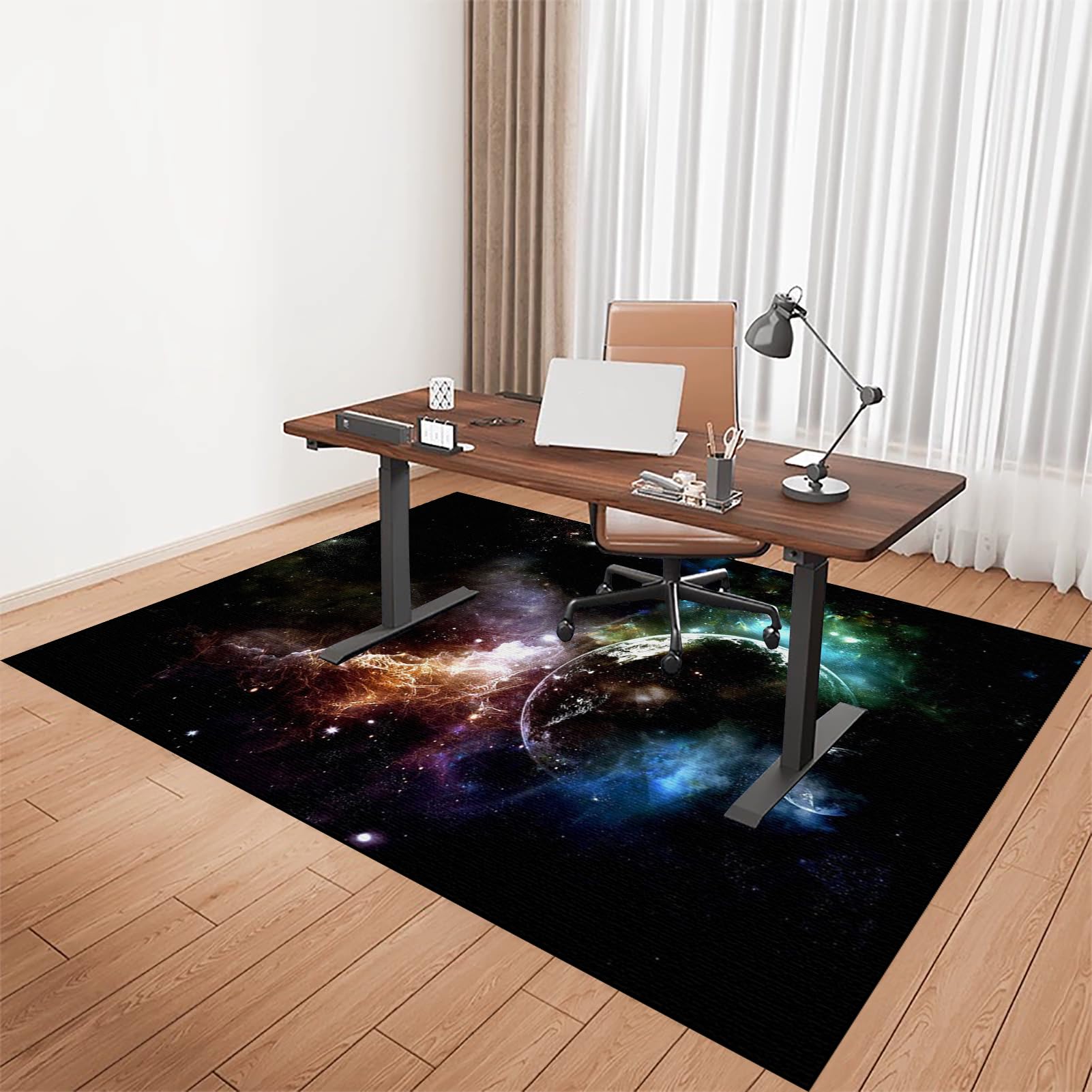 Alfombrilla protectora para silla de oficina, Alfombra Silla Ruedas Gaming Oficina 130 x 150 cm, protección del suelo, Antideslizante, Alfombra Silla Escritorio para laminado, parqué, suelos duros