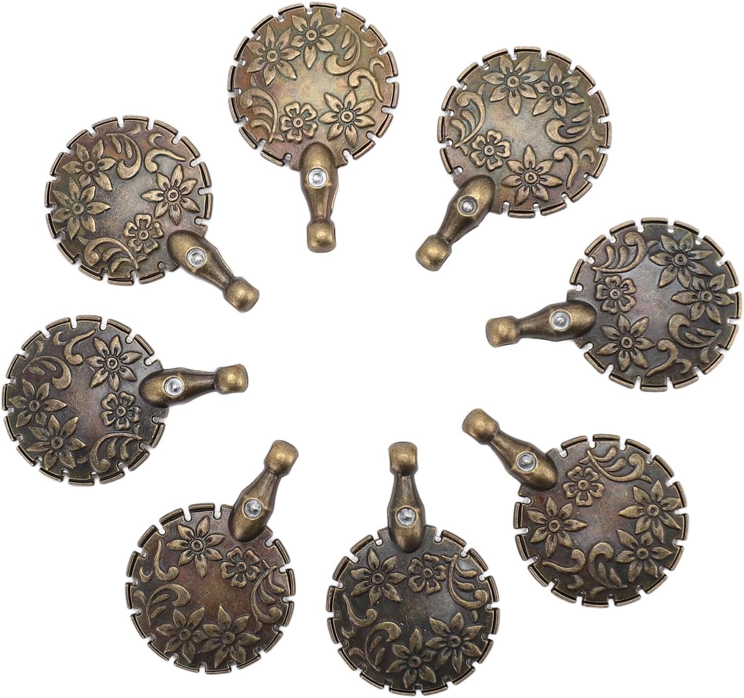 8PCS Vintage Metal Yarn Cutter Pendants, Round Thread Cutter Necklace Tool for Sewing, Knitting, Crochet, Quilting Embroidery - Portable Wearable Thread Snips for DIY Craft Supplies