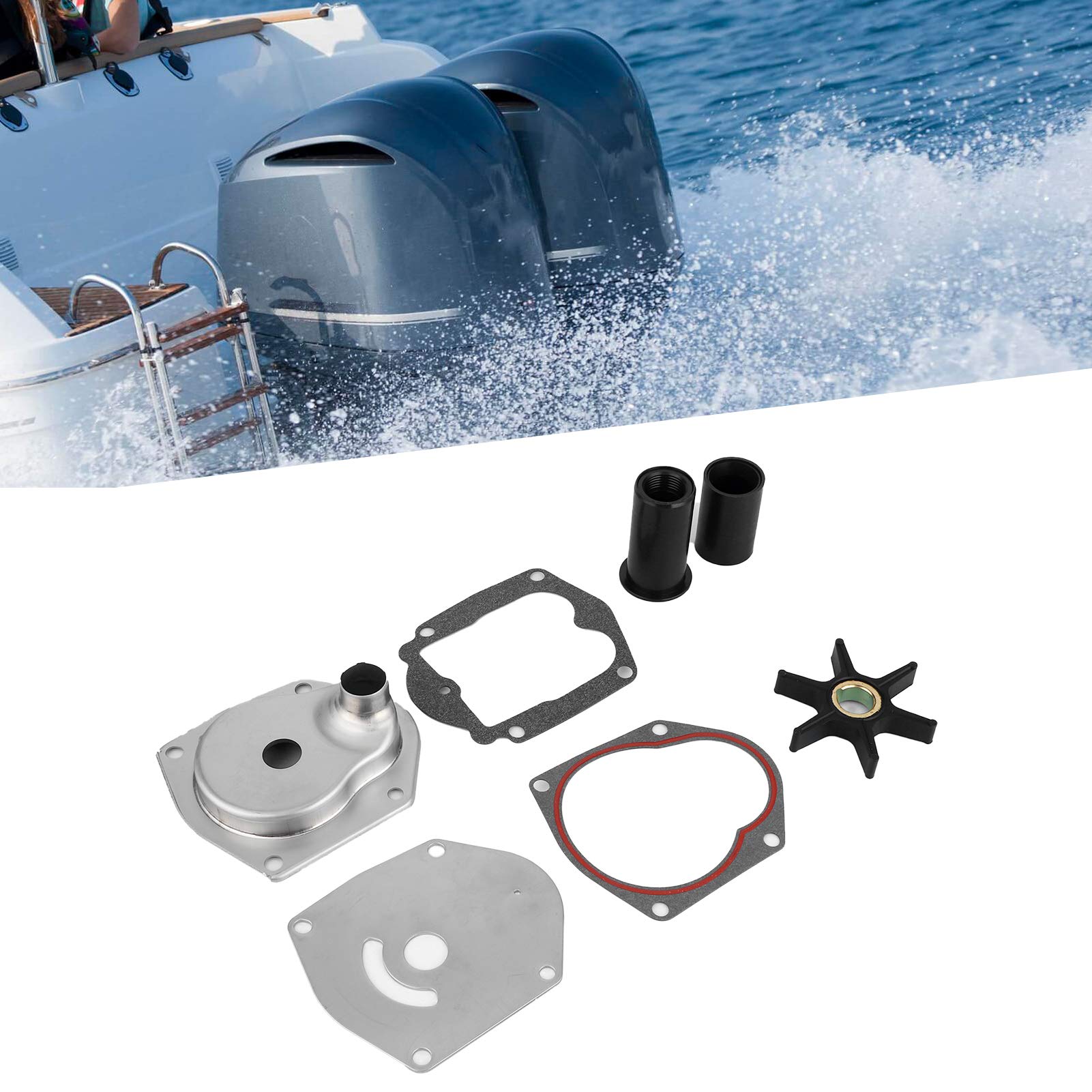 Qiilu Kit girante pompa acqua, kit girante pompa acqua fuoribordo Riparazione misura per motore Mariner