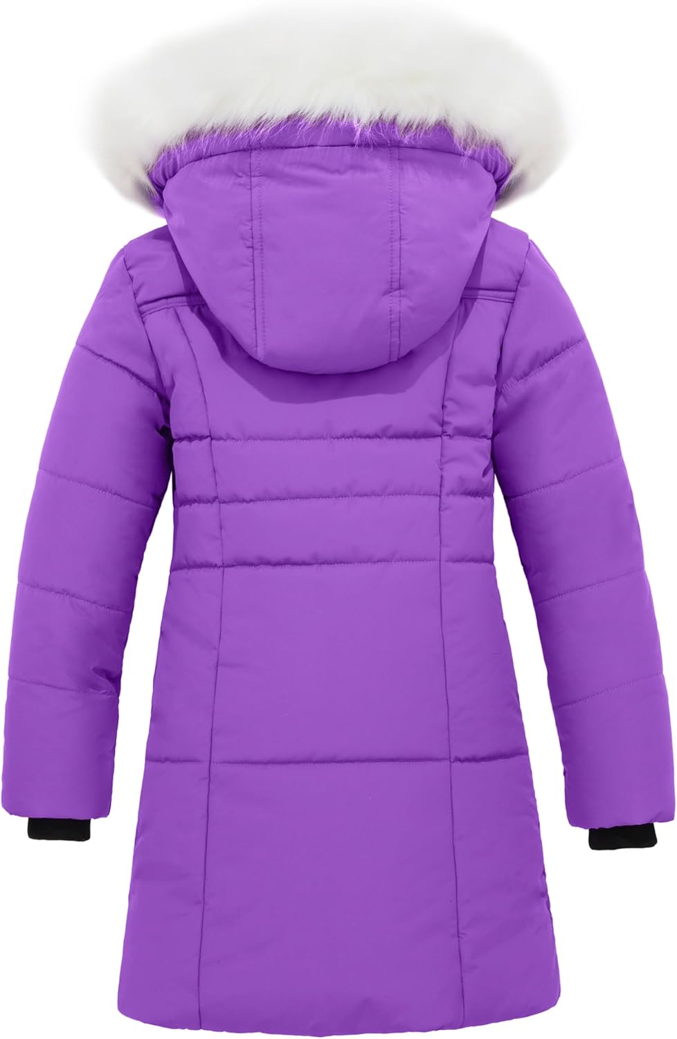 wantdo Girl's Winter Coat Waterproof Long Puffer Jacket Warm Parka with Faux Fur Hood - Image 3