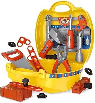 Romp And Role Kids Toy for Engineer Workshop Toll kit Set and Construction Tools in Sturdy Box , Best Gift Toys for Toddlers Children Baby ,Boys and Girls.