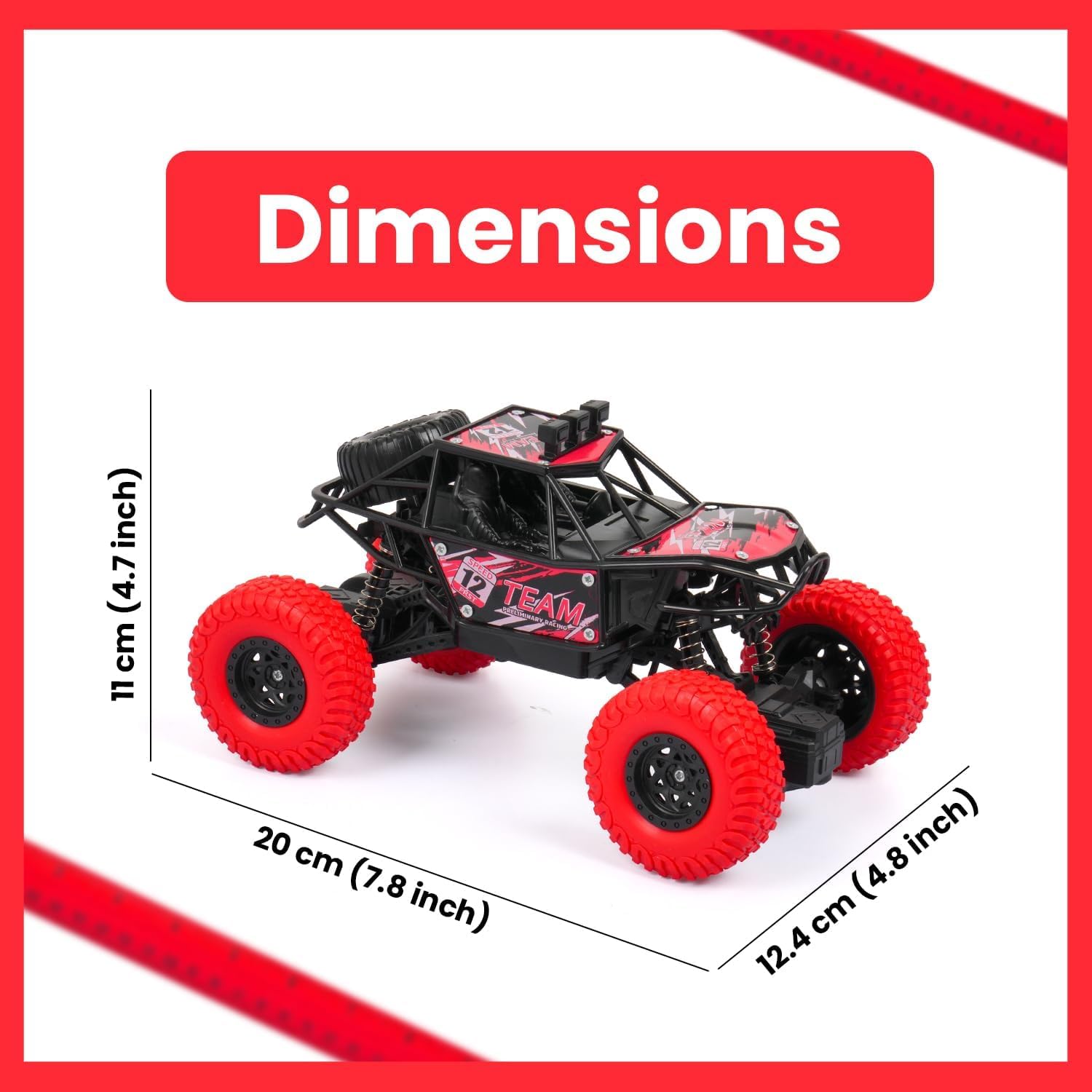 Alpharay Ventures Rechargeable 1:18 RC Monster Truck, 4x4 Off-Road
