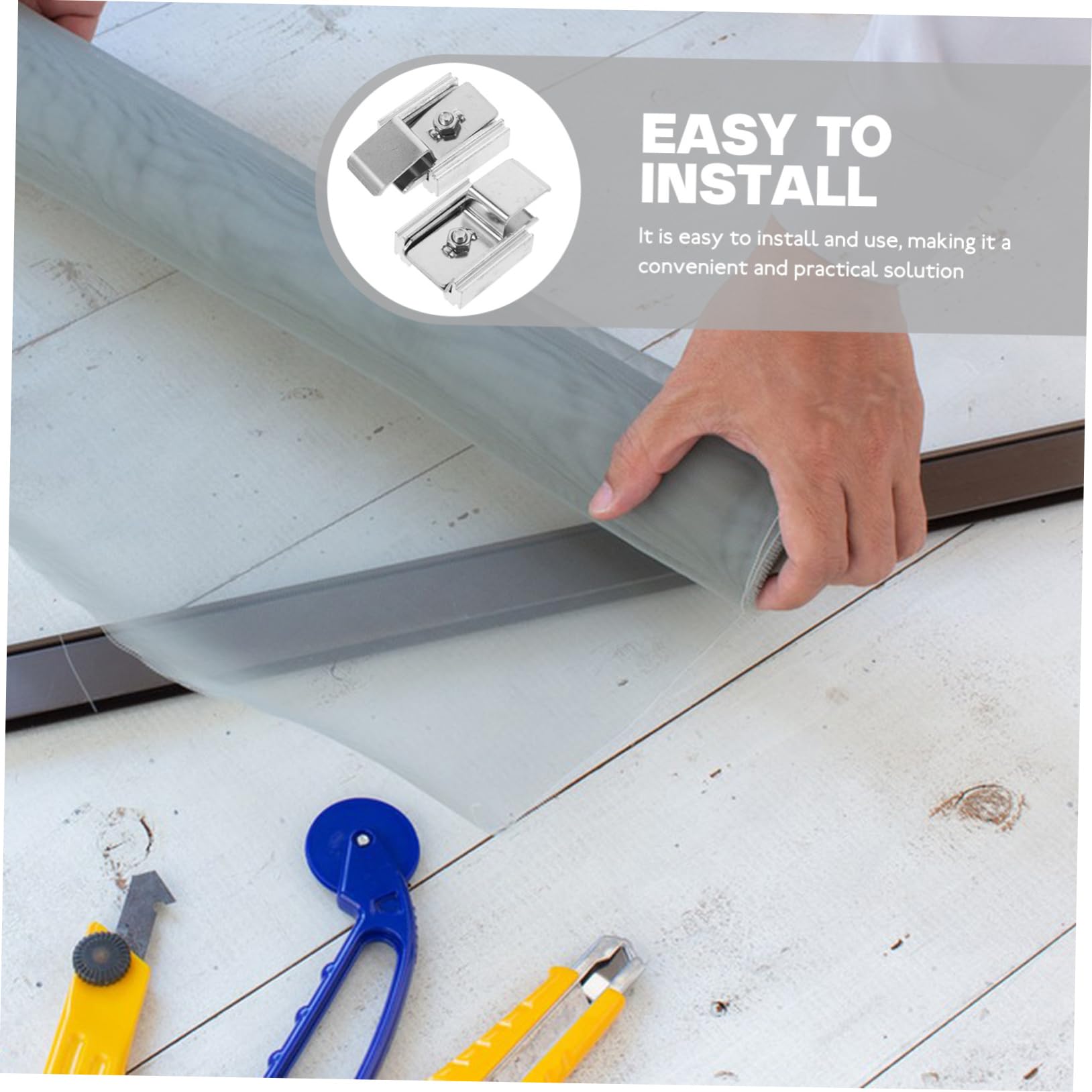 Angoily 2Pcs Window Frame Fixing Buckles Easy Install Screen Window Repair Clips for Secure Fixing Seamless Appearance Cost Window Screen Accessory Home Safety