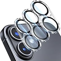 Vista 10 de [Paquete de 3] Protector de lente de cámara para iPhone 13 Pro Max de 6.7 pulgadas y iPhone 13 Pro de 6.1 pulgadas, vidrio templado 9H, arañazos