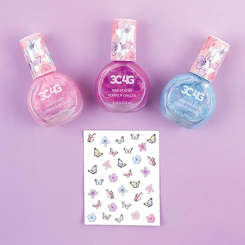 Miniatura 7 de 3C4G THREE CHEERS FOR GIRLS Make It Real Unicorn Shimmer - Trío de esmaltes de uñas, da vida a la magia con estos esmaltes de uñas holográficos,