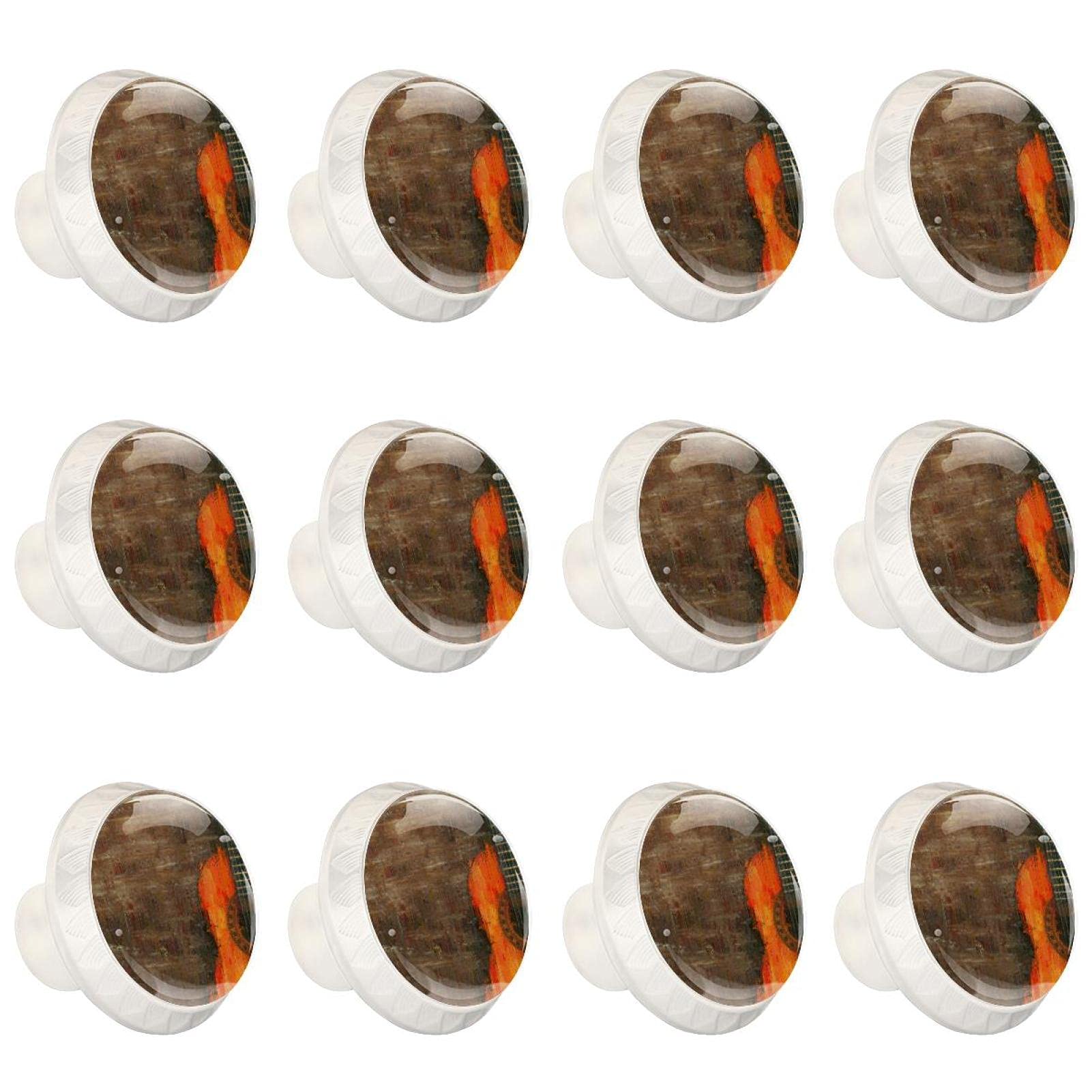 Boutons d'armoires de cuisine ronds en lot de 12 poignées marron