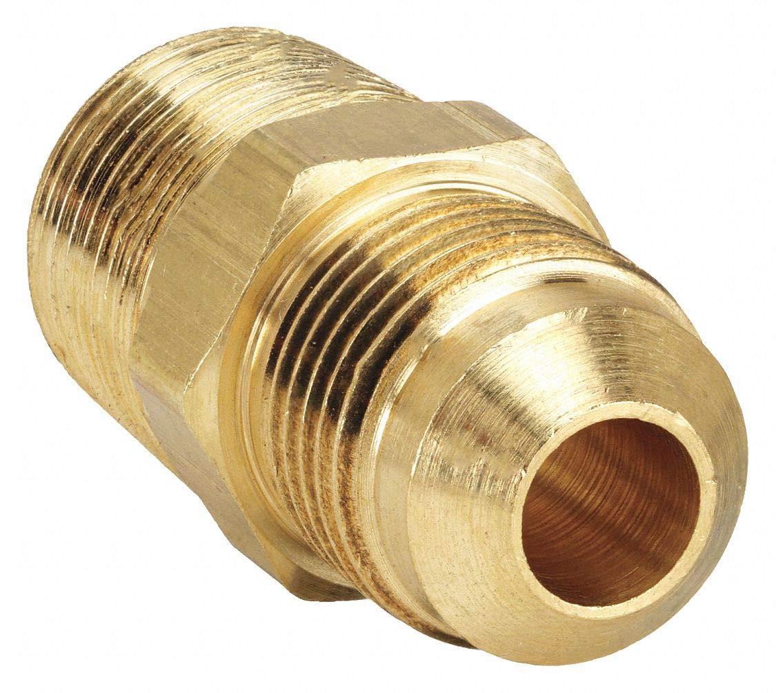 Parker Hannifin 48F-8-8-pk10 Male Connector, Brass, 45 Degree Flare Fitting, 1/2" Flare Tube x 1/2" Male Thread (Pack of 10)