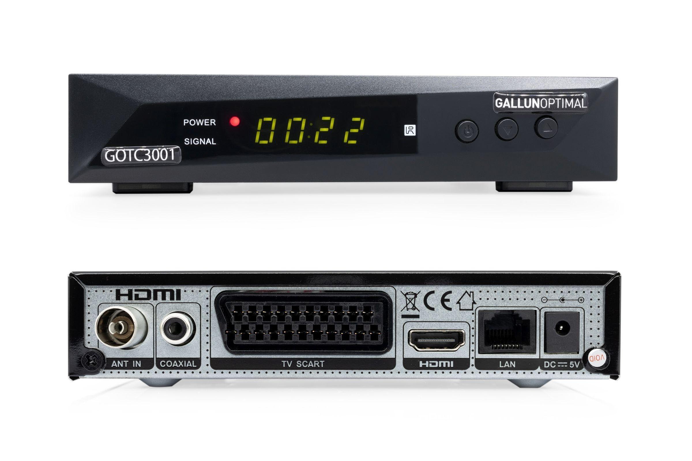 Combo-Receiver DVB-C & DVB-T2 H265 mit Auto Installation & Aufnahmefunktion geeignet für jeden Kabel-Anbieter UND dem Empfang von allen freien DVB-T2 Sender via Antenne, Standard Size