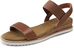 DREAM PAIRS Womens Flats Wedges Sandals Espadrilles Dressy Sandals Open Toe Ankle Stretch Elastic Strap