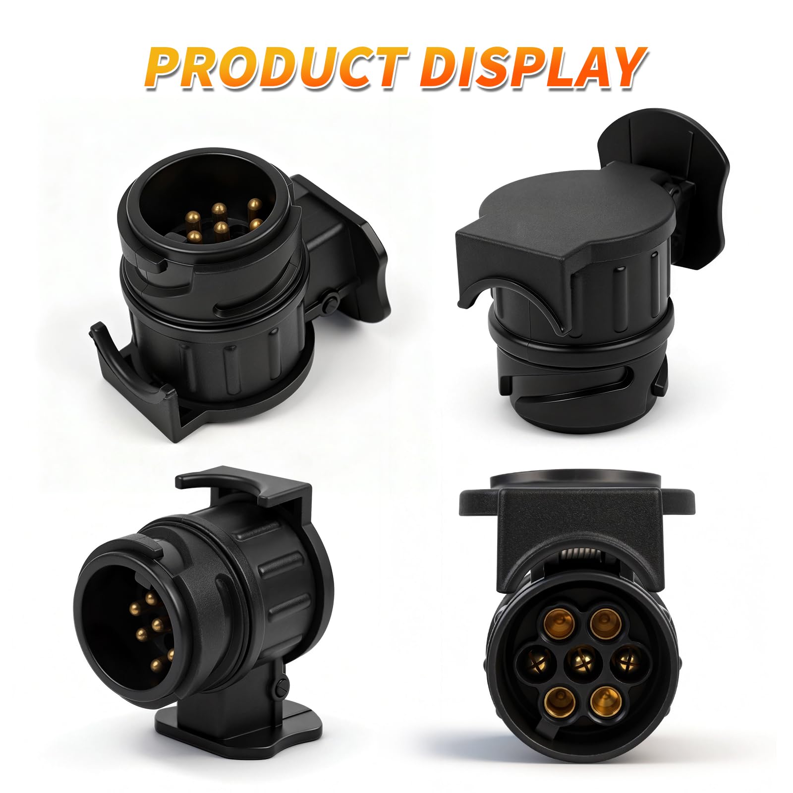 Adaptador De Enchufe Remolque 7 A 13 Pins - Para Conectar Caravana, Porta Bicis O Remolque A Vehículo
