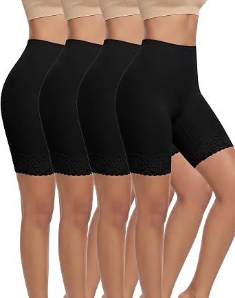 Slip Shorts for Under Dresses Women Boyshort Underwear 4 Pack