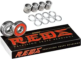 Bones Reds Rolamentos de Skate Pacote com 8 [Para Skates, Longboards, Scooters, Spinners]